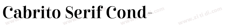 Cabrito Serif Cond字体转换